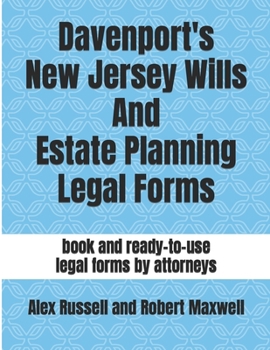 Paperback Davenport's New Jersey Wills And Estate Planning Legal Forms Book
