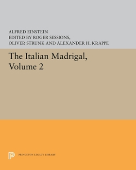 Hardcover The Italian Madrigal: Volume II Book
