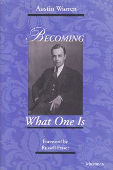 Hardcover Becoming What One Is Book