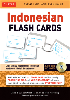 Cards Indonesian Flash Cards: Learn the 300 Most Common Indonesian Words with All Their Derived Forms (Audio Included) [With CD (Audio)] Book