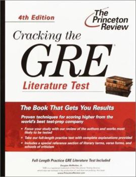 Paperback Cracking the GRE Literature Test, 4th Edition Book