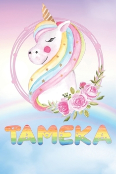 Paperback Tameka: Tameka's Unicorn Personal Custom Named Diary Planner Perpetual Calander Notebook Journal 6x9 Personalized Customized G Book