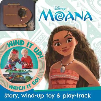 Paperback Disney Moana: Busy Board with Wind-Up Car & Track Book