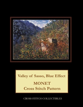 Paperback Valley of Sasso, Blue Effect: Monet Cross Stitch Pattern [Large Print] Book