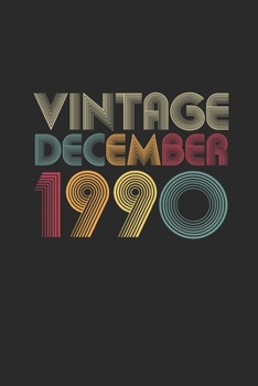 Vintage December 1990: Graph Paper Notebook / Journal (6 X 9 - 5 Squares per inch - 120 Pages) - Happy Birthday 29th Gift Idea