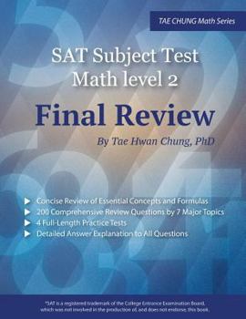 Paperback SAT Subject Test Math Level 2 Final Review Book
