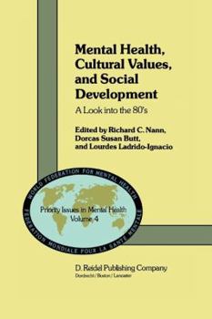 Paperback Mental Health, Cultural Values, and Social Development: A Look Into the 80's Book