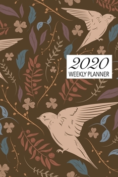 Paperback 2020 Weekly Planner: At-a-glance Week-per-Page Diary With Journal Pages, January-December (Leafy Bid Cover) Book