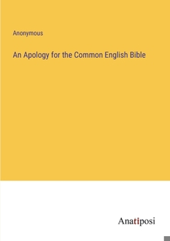 Paperback An Apology for the Common English Bible Book