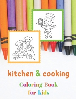 Paperback kitchen & cooking coloring book for kids Book