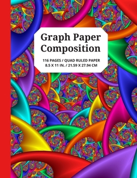Graph Paper Composition: 5x5 Grid Paper Notebook with Uniquely Designed Book Cover, 116 Quad Ruled Pages for Student Projects, Games and More, 8.5 x 11 Inches