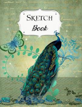 Paperback Sketch Book: Peacock Sketchbook Scetchpad for Drawing or Doodling Notebook Pad for Creative Artists #7 Book
