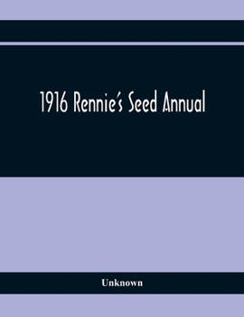 Paperback 1916 Rennie'S Seed Annual Book