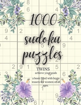 Paperback 1000 Sudoku Puzzles: Twins: a book filed with brain teasers for women of all ages Book