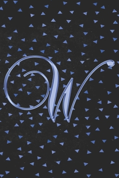 W Journal: A Monogram W Initial Capital Letter Notebook For Writing And Notes: Great Personalized Gift For All First, Middle, Or Last Names (Teal Turquoise Gold Smoke Fire Swirl Print)