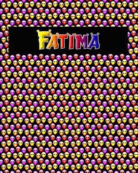 Paperback 120 Page Handwriting Practice Book with Colorful Alien Cover Fatima: Primary Grades Handwriting Book