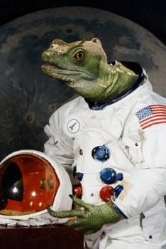 Paperback Notes: Reptilian Spaceman Iguana in a Space Suit Book