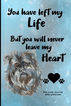 Paperback Pet Loss Journal Affenpinscher: Guided Prompt Keepsake Workbook Book