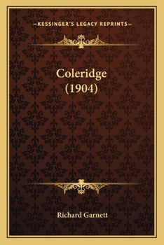 Paperback Coleridge (1904) Book