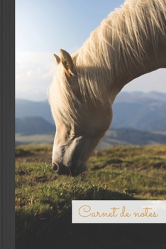 Paperback Carnet de notes: Carnet de notes Cheval format 15x22 cm - 110 pages de lignes - Carnet de note cheval pour fille et garçon ( Cahier de note cheval ) [French] Book