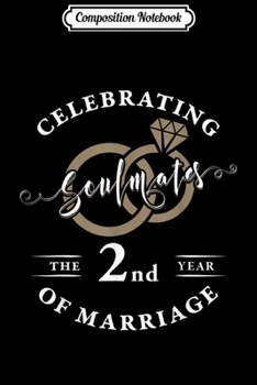 Composition Notebook: 2nd Wedding Anniversary Football Couple  Journal/Notebook Blank Lined Ruled 6x9 100 Pages