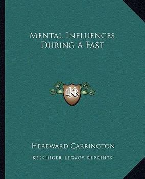 Paperback Mental Influences During A Fast Book