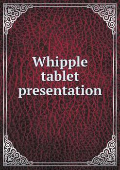 Paperback Whipple tablet presentation Book
