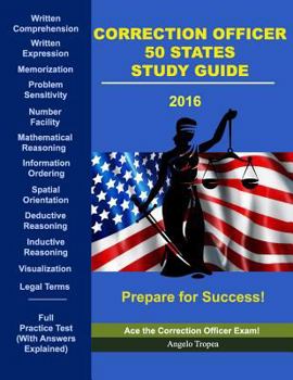 Paperback Correction Officer 50 States Exam Guide Book