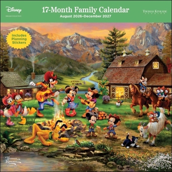 Disney Dreams by Thomas Kinkade 17-Month 2026-2027 Family Wall Calendar