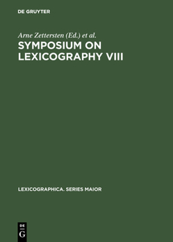 Hardcover Symposium on Lexicography VIII [German] Book