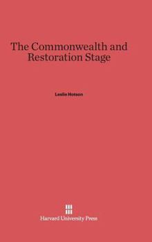 Hardcover The Commonwealth and Restoration Stage Book