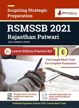 Paperback RSMSSB Rajasthan Patwari 2021 10 Full-length Mock Tests Book