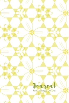 JOURNAL: DOT GRID JOURNAL- 6 X 9 - 120 Pages - Bullet Style Journal - Beautiful Cover In White Background With Light Green Details