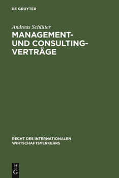 Hardcover Management- und Consulting-Verträge [German] Book