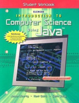 Paperback Introduction To Computer Science Using Java, Student Workbook Book
