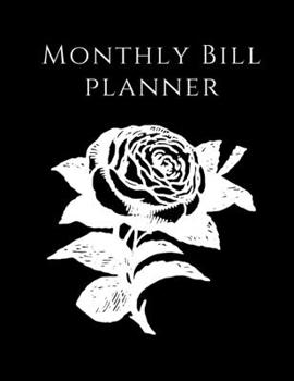 Monthly Bill Planner: Marble Floral Cover | Simple Monthly Bill Payment Checklist Tracker Log Book Organizer Planner | Bills Due Calendar | Money Debt Family Budgeting Financial Notebook
