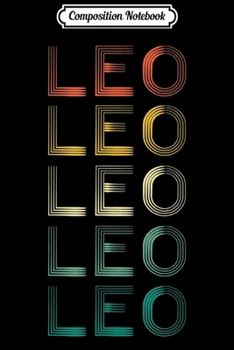Paperback Composition Notebook: Leo First Name Retro Color Journal/Notebook Blank Lined Ruled 6x9 100 Pages Book
