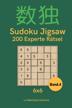 Paperback Sudoku Jigsaw: 200 Experte Rätsel 6x6 band. 4 [German] Book