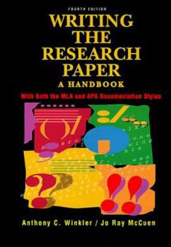 Paperback Writing the Research Paper: A Handbook With Both the Mla and Apa Documentation Styles Book