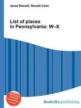 Paperback List of Places in Pennsylvania: W-X Book