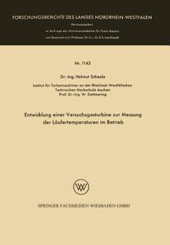 Paperback Entwicklung Einer Versuchsgasturbine Zur Messung Der Läufertemperaturen Im Betrieb [German] Book