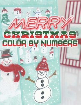 Merry Christmas Color By Numbers: a beautiful colouring book with Christmas designs on a black background, for gloriously vivid colours