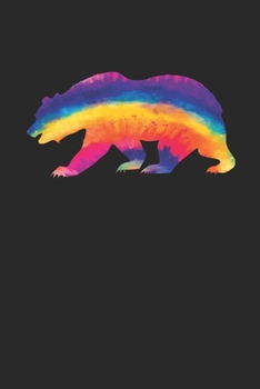 Tie Dye Bear Notebook - Bears Gift - Vintage Bear Lover Journal - Tie Dye Diary for Bear Lovers Zookeepers Endangered Animal Activists: Medium ... Diary, 110 page, Lined, 6x9 (15.2 x 22.9 cm)