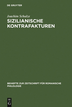 Hardcover Sizilianische Kontrafakturen [German] Book