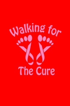 Waking forThe Cure: Dot Grid Journal - Ribbon Footprint Cute Breast Cancer Awareness Gift - Red Dotted Diary, Planner, Gratitude, Writing, Travel, Goal, Bullet Notebook