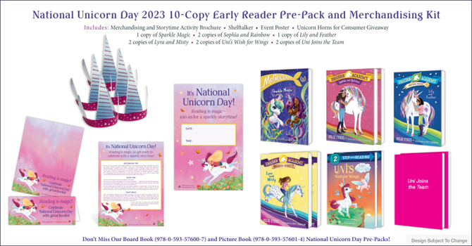 National Unicorn Day 2023 10-Copy Early Readers Pre-Pack and Merchandising Kit