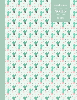 Cornell System Notes 110 Pages: Cactus Notebook for Professionals and Students, Teachers and Writers | Succulent Llama Pattern