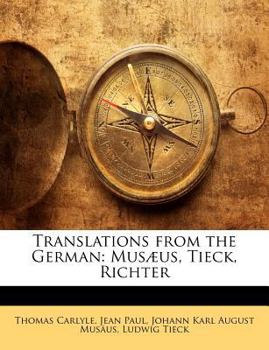 Paperback Translations from the German: Musaeus, Tieck, Richter Book