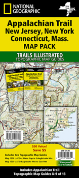 Map Appalachian Trail: New Jersey, New York, Connecticut, Massachusetts [Map Pack Bundle] Book