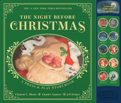 Hardcover The Night Before Christmas Press and Play Storybook: The Classic Edition Hardcover Book Narrated by Jeff Bridges Book